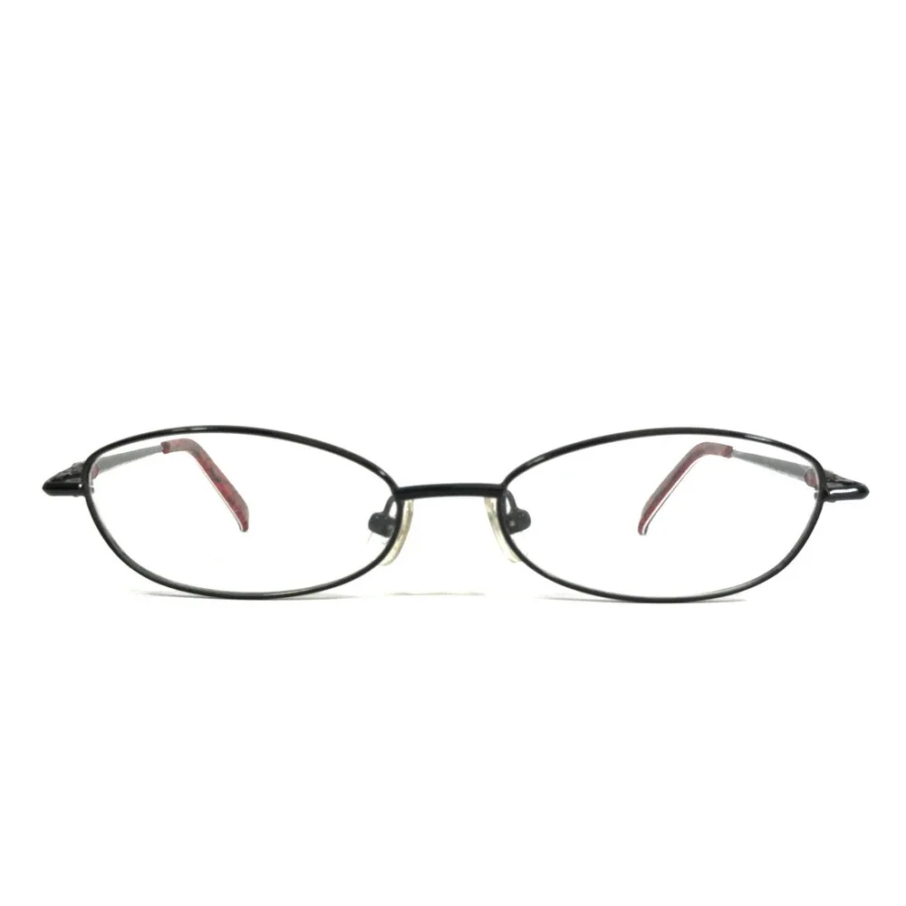 Vintage Valentino Petite Eyeglasses Frames 5496 0Q48 Black Red Oval 49-15-130